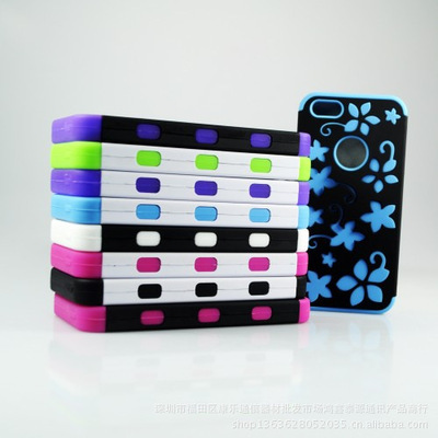 iPhone5硅膠彩繪糖果色夏威夷花圖保護(hù)套 防滑防摔，繽紛一夏
